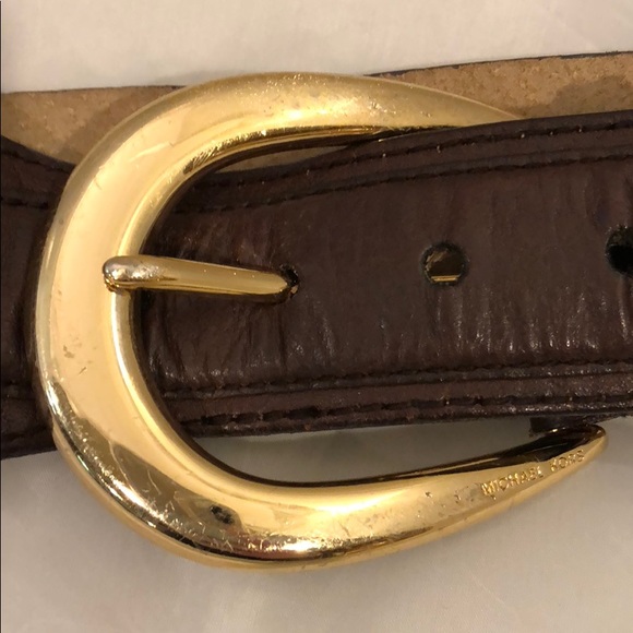 Michael Kors brown leather braided belt - Picture 3 of 8